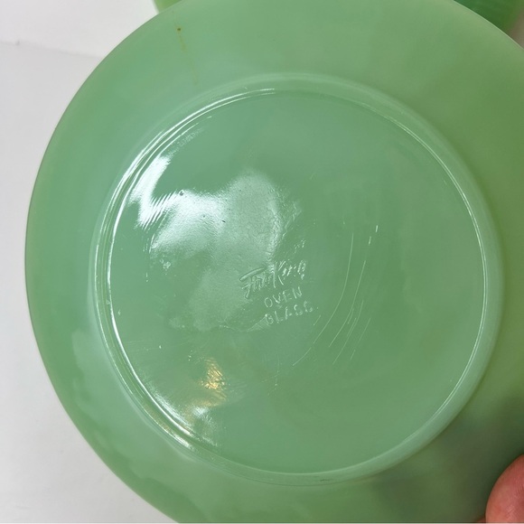 Vintage Fire King Jadeite Green Oven Ware 7 3/4" Round Glass Saucer Plat… - Picture 4 of 6